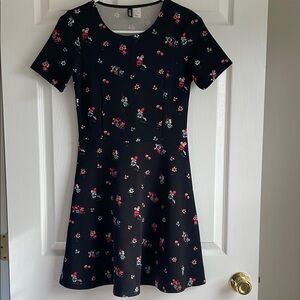 H&M Floral Fit and Flare Midi Dress